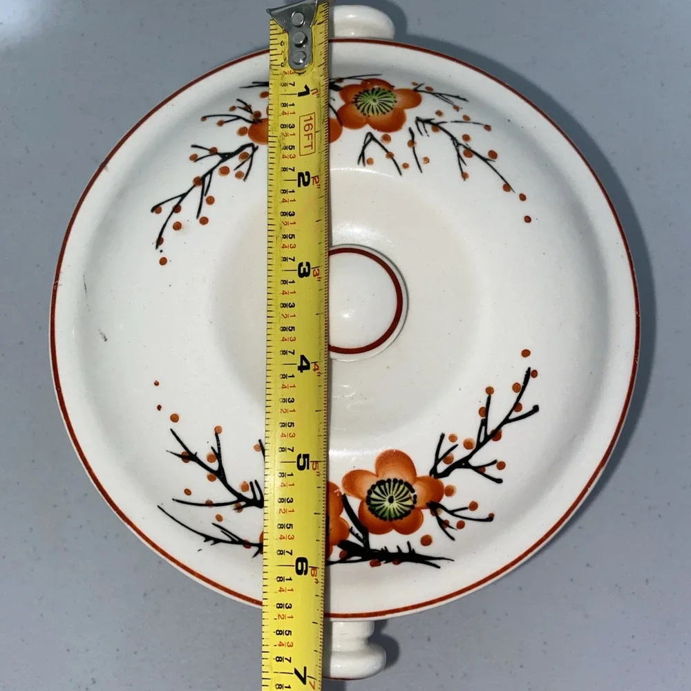 VTG Ice Bucket Large Bowl With Lid  Made in Occupied Japan SGK China 🍊 Blossom